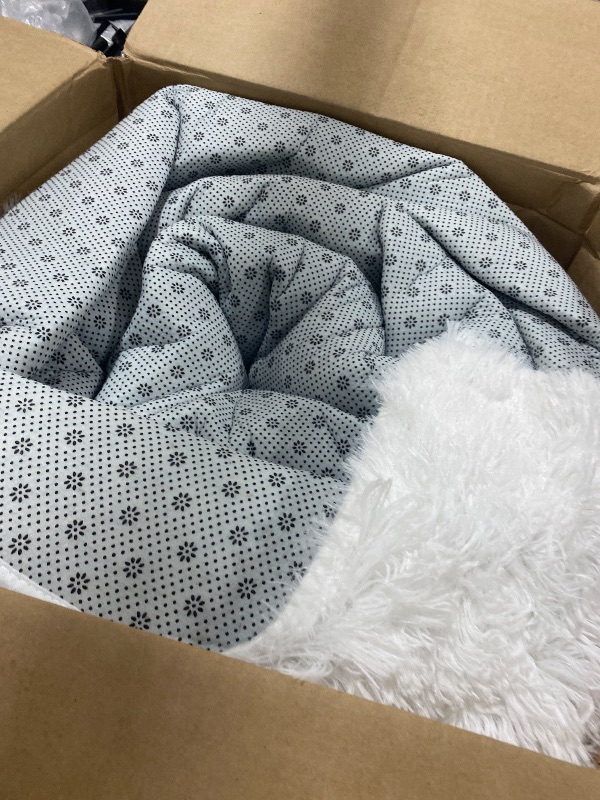 Photo 1 of yongyangjuxin Fluffy Rug Shaggy Area Rug, White 9x12 Area Rugs for Living Room, Large Shag Area Rugs for Bedroom Kids Room Home Decor, Upgrade Anti-Skid Rectangular Fuzzy Rugs