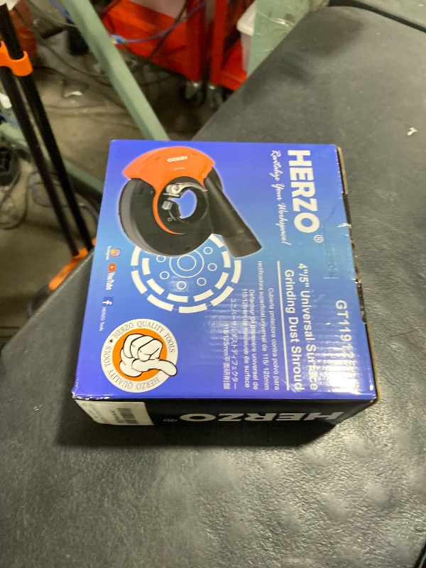 Photo 1 of HERZO Surface Grinding Dust Shroud for Angle Grinder, Universal 4.5"/5" + Diamond grinding cup wheel 5 inch