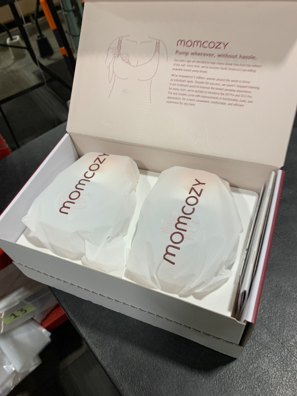 Photo 1 of Momcozy Hands-Free Breast Pump S12 Pro, Wearable & Portable Pump with Soft DoubleFit Flange, 3 Modes | 9 Levels Double Electric Pump, Smart Display, 24mm, 2 Pack, Cozy Orange