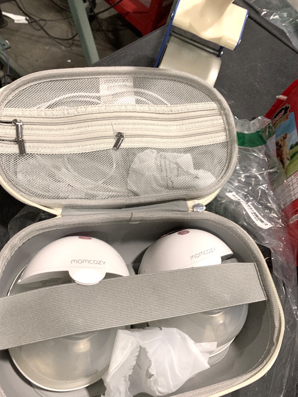 Photo 1 of Momcozy M5 Smart APP Controlled Wearable Breast Pump, Hands-Free Wireless Electric Pump, 3 Modes 9 Suction Levels, BPA-Free, Portable Lightweight, 24mm Flange, 2-Pack Cozy Red