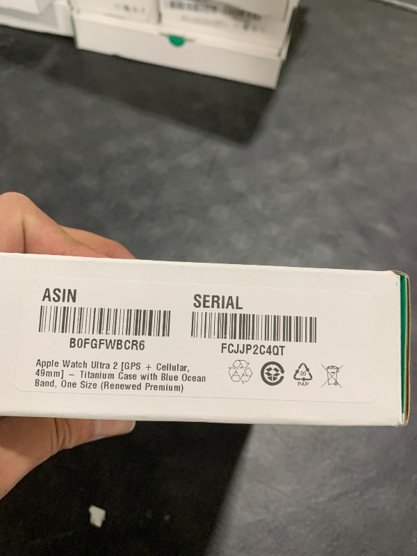 Photo 1 of Apple Watch Ultra 2 [GPS + Cellular, 49mm] - Titanium Case with Blue Ocean Band, One Size (Renewed Premium)