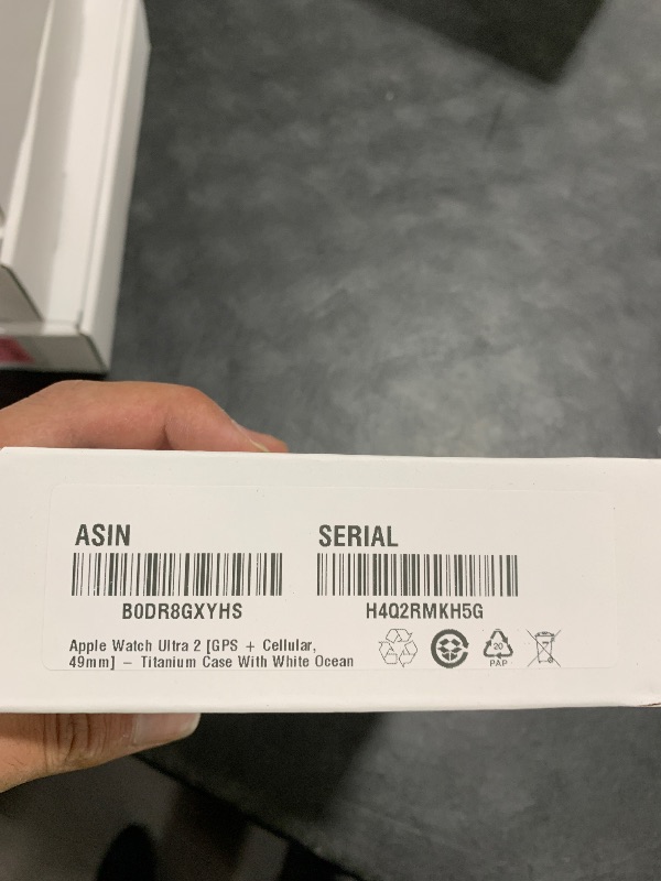 Photo 1 of Apple Watch Ultra 2 [GPS + Cellular, 49mm] - Titanium Case With White Ocean Band, One Size (Renewed Premium)