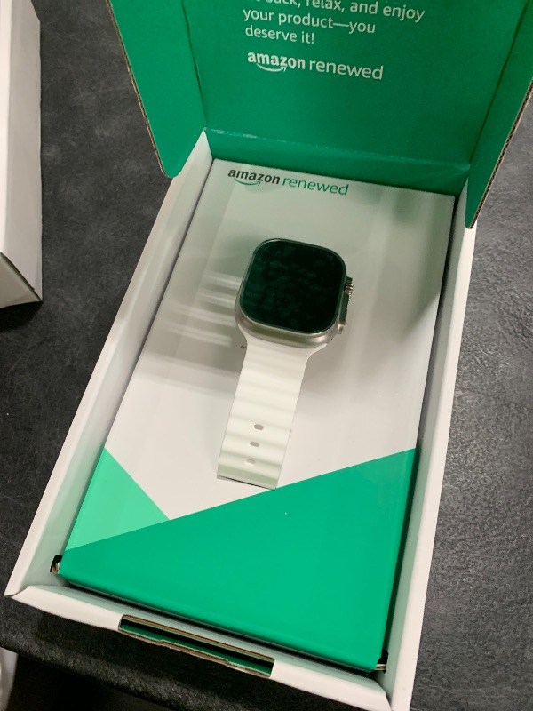 Photo 1 of Apple Watch Ultra 2 [GPS + Cellular, 49mm] - Titanium Case With White Ocean Band, One Size (Renewed Premium)