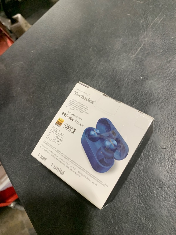Photo 1 of Technics Reference Class Hi-Fi Wireless Earbuds,Dolby Atmos with Head Tracking,Adaptive Noise Cancelling,3 Device Multipoint, 10-hr Battery,Wireless Charging,Improved Fit -EAH-AZ100-A (Blue)