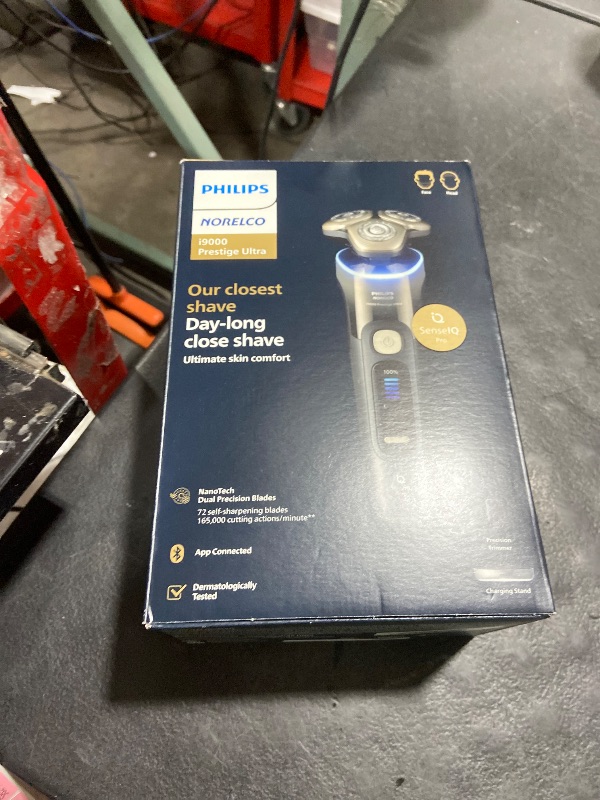 Photo 1 of Philips Norelco Shaver i9000 Prestige Ultra, Wet & Dry Electric Shaver, Black Gradient, SenseIQ Pro Technology, Triple Lift & Cut System, 360 Rotating NanoTech Precision Blades, 5 Modes, XP9405/84