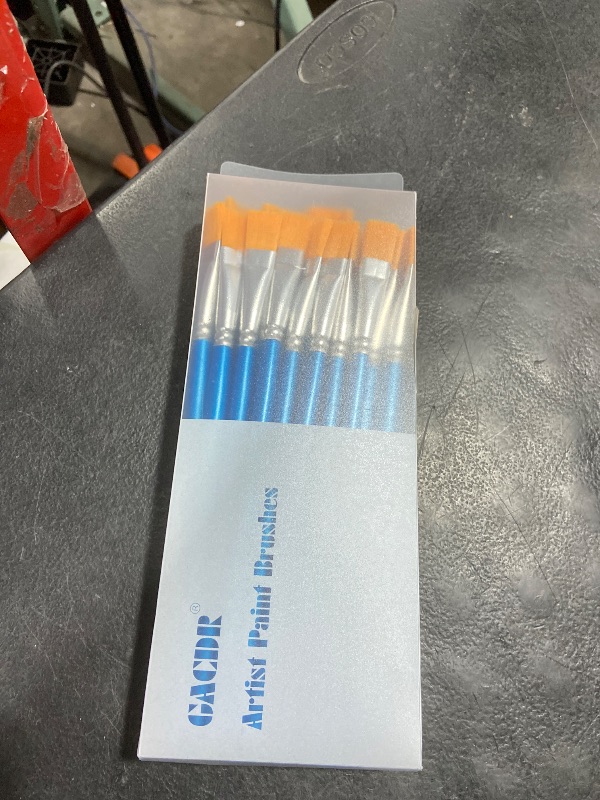 View 2 of 1/2 inch Flat Paint Brushes for Acrylic Painting,40-Pack Small Paint Brushes Bulk with Wooden Handle for Acrylic, Watercolor, Oil, Crafts, Face Body Art