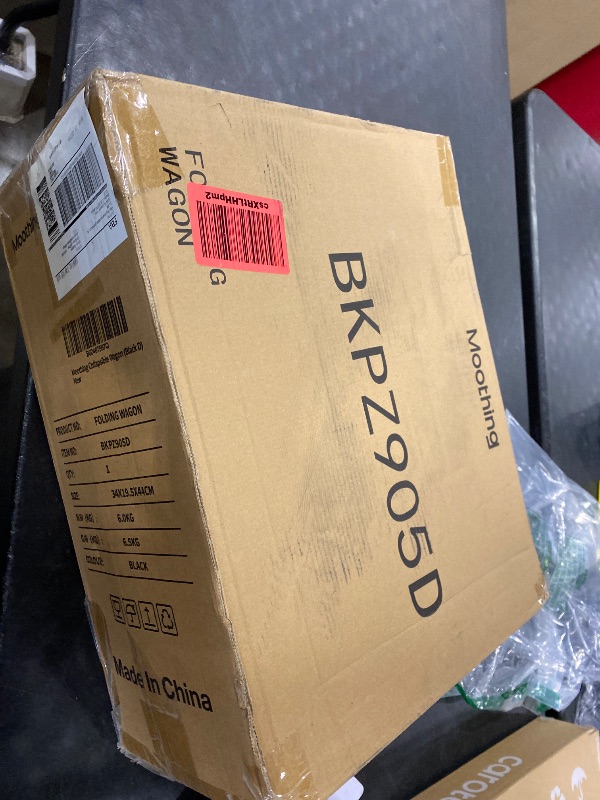 Photo 1 of Moothing Collapsible Wagon, Foldable Wagons with Extended 40" L, Folding Wagon with Tailgate, Portable Lightweight Utility Wagons for Grocery, Shopping, Camping, Garden, Sports, Black D