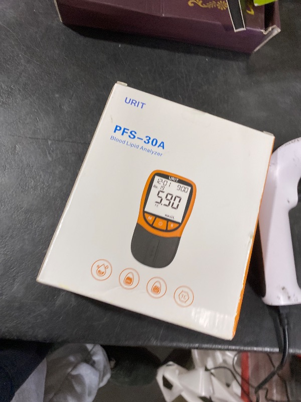 Photo 1 of Official Blood Total Cholesterol Test Kit, 5 in 1 Triglycerides Test Kit Professional Grade Quick Blood Lipid Analysis Meter with 10 Cholesterol Test Strips for Home use