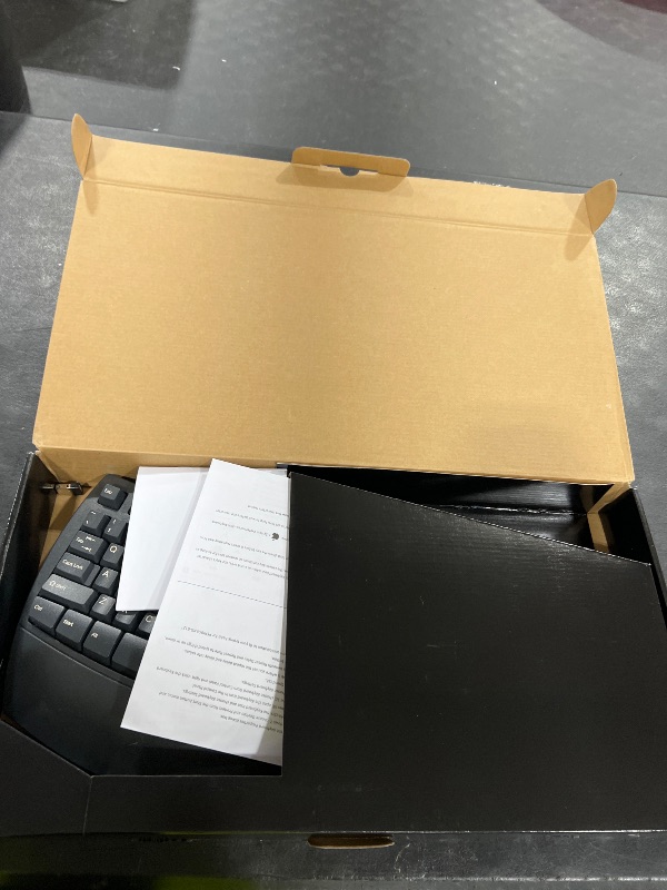 Photo 1 of Perixx Periboard-612B Wireless Ergonomic Split Keyboard with Dual Mode 2.4G and Bluetooth Feature, Compatible with Windows 11 and Mac OS X System, Black, US English Layout