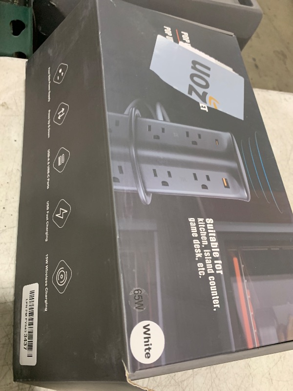 Photo 1 of ANNQUAN 3" Pop Up Countertop Receptacle with 4 USB Ports 15W Wireless Charger,Max 65W Power Delivery Pop Up Outlet for Home Office Kitchen