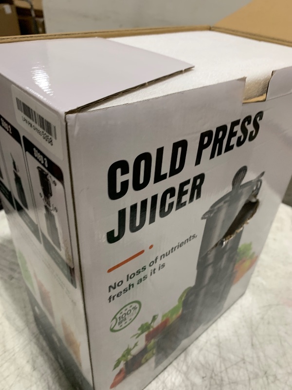 Photo 1 of Juicer Machines with 5.8" Large Feed Chute, Cold Press Juicer for Whole Vegetables and Fruits 400W, Slow Masticating juicer Easy to Clean Juice Extractor Machine High Juice Yield