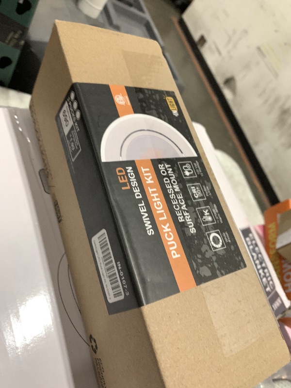 Photo 1 of Getinlight LED Puck Lights 3-Pack, 2.75" Metal Housing, Wall-Dimmer Compatible, 2700K Warm White, White Finish, Plug-in or Hardwired, ETL Listed, IN-0107-3