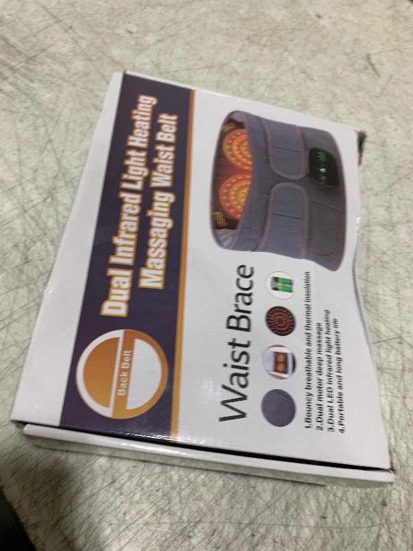 Photo 1 of Lower Back Massager with Heat, Heating Pad for Back, Portable Waist Massage Belt with 3 Heat 3 Vibration, 5000mAh Battery, Adjustable Size, Touchscreen Control, Christmas Gifts for Mom Dad