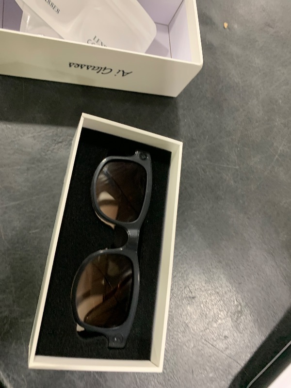 Photo 1 of CJkao Smart Glasses with Camera, HD Camera Glasses, Video Recording, Voice Assistant control bluetooth music ai Glasses for Teenager Men Women (G2-White)