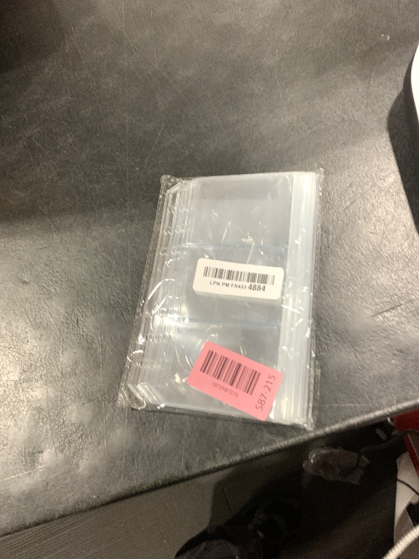 Photo 1 of 10 Pack Multi-Compartment Zippered Clear Binder Pocket Sleeves for 6 Ring A6 Binder - Divided Zipper Pouch Money Cash Saving Budget Binder Insert Refill Card Page Protectors Loose Leaf Bags (3-Pocket)