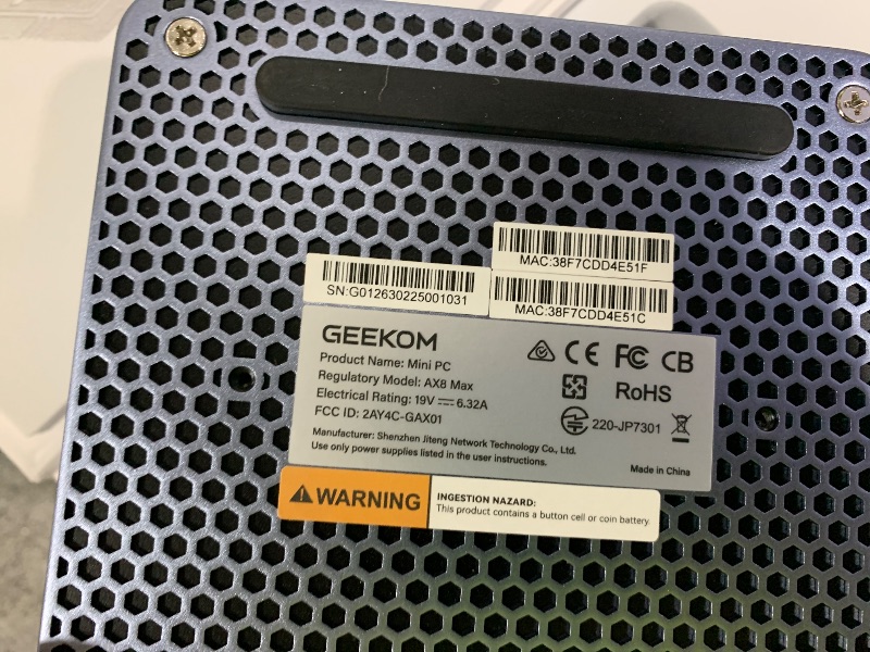 Photo 1 of GEEKOM AX8 Max Mini PC with AMD Ryzen 7 8745HS Dual 2.5GbE Lan Port| 32GB DDR5(Upgradable),1TB NVMe SSD(Expandable)| Radeon 780M,USB4.0(40Gbps),Quad Display| Windows 11 Pro Gaming,Office,Video Editing