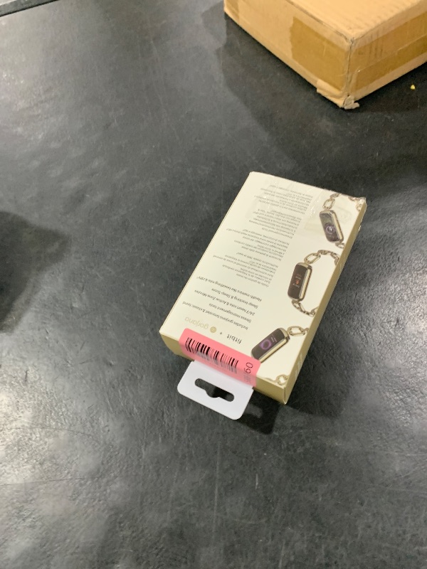 Photo 1 of ****NONFUNCTIONAL FOR PARTS ONLY******
Fitbit Luxe Special Edition Fitness and Wellness Tracker, Gorjana Soft Gold Stainless Steel Parker Link Bracelet, One Size (S & L Peony Classic Bands Included)