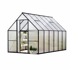 Photo 1 of Garvee Outdoor Greenhouse 8x12 FT Aluminum Frame Polycarbonate Panels UV Blocking Roof Vent Gutter System Quick Setup for Garden