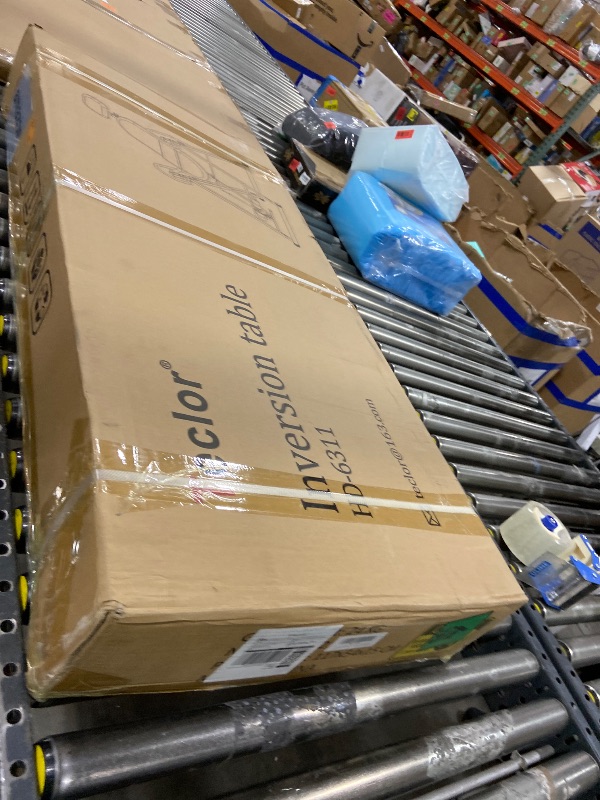 Photo 1 of Teclor Inversion Table for Back Pain Relief, 350 lbs Capacity Strength Training Inversion Equipment, Decompression Table for Pain Therapy Training with Safe Belt & Comfortable Ankle Holders