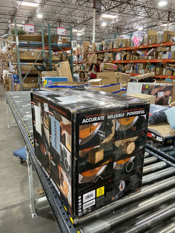 Photo 1 of Evolution Power Tools R355CPS 14-Inch Chop Saw Multi Purpose, Multi-Material Cutting Cuts Metal, Plastic, Wood & More Miter Cut up to 45? Degrees TCT Blade Included