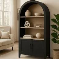 Photo 1 of Nolan Storage Display Cabinet Bookshelf in Black