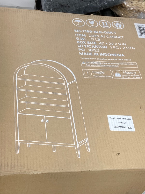 Photo 1 of Nolan Storage Display Cabinet Bookshelf in Black