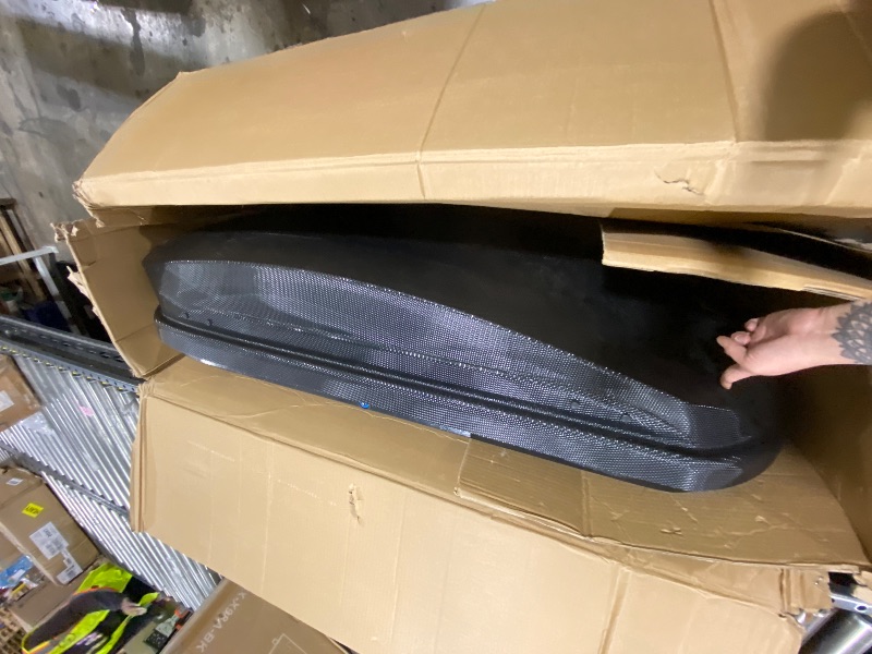 Photo 1 of DNA Motoring Rooftop Cargo Box Carrier Lockable Heavy Duty Car Top Storage Case, Capacity 110 Lbs, 53" L x 34" W x 15" H, 11 17 Cubic Ft.(Glossy Black), PT-ZTL-8166-GSBK