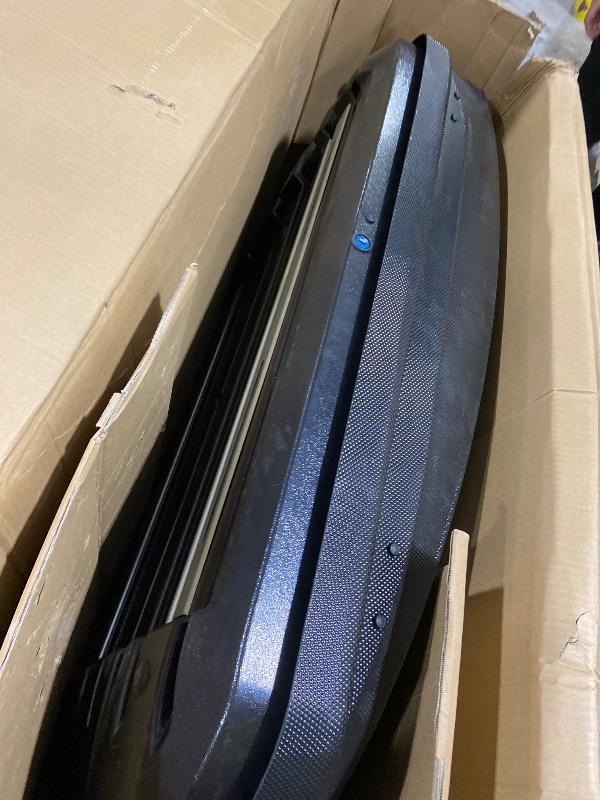 Photo 1 of DNA Motoring Rooftop Cargo Box Carrier Lockable Heavy Duty Car Top Storage Case, Capacity 110 Lbs, 53" L x 34" W x 15" H, 11 17 Cubic Ft.(Glossy Black), PT-ZTL-8166-GSBK