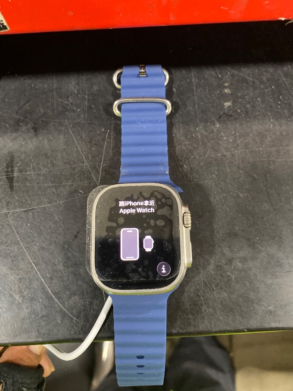 Photo 1 of Apple Watch Ultra 2 [GPS + Cellular, 49mm] - Titanium Case with Blue Ocean Band, One Size (Renewed Premium)