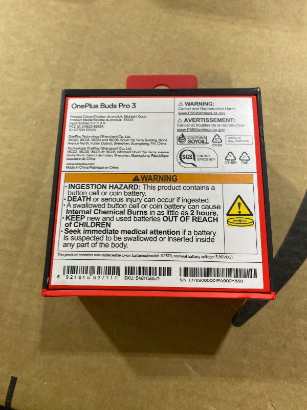 Photo 1 of OnePlus Buds Pro 3, Wireless Bluetooth Earbuds, Noise Canceling Earbuds, Deep Bass, Immersive Sound, Up to 44 Hour Playtime with Charging case, Midnight Opus
