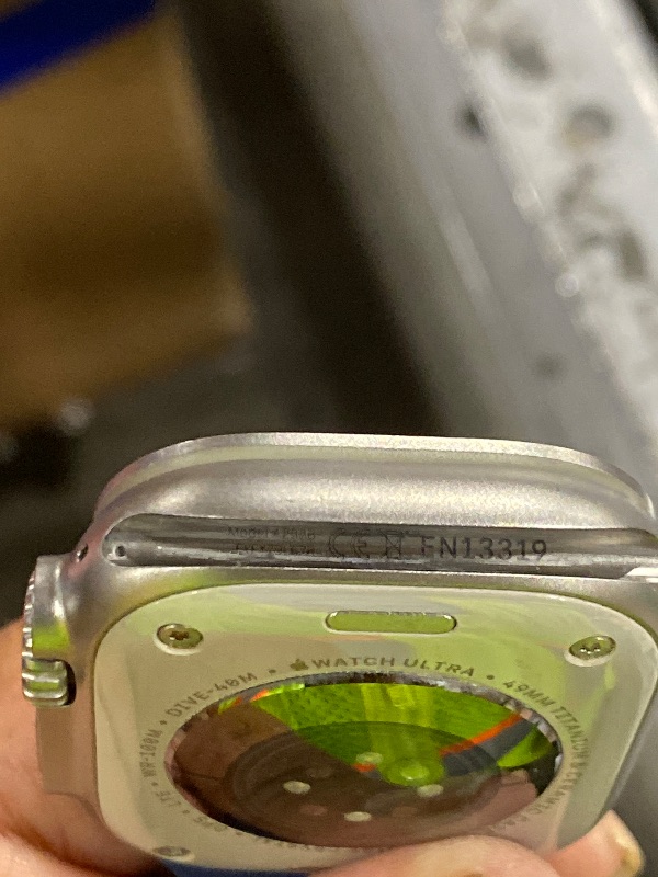 Photo 1 of Apple Watch Ultra 2 [GPS + Cellular, 49mm] - Titanium Case with Blue Ocean Band, One Size (Renewed Premium)