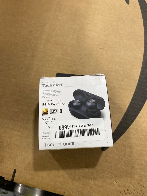 Photo 1 of Technics Reference Class Hi-Fi Wireless Earbuds, Dolby Atmos, Head Tracking, Adaptive Noise Cancelling, 3 Device Multipoint, 10-hr Battery, Wireless Charging, in Ear Headphones - EAH-AZ100-K (Black)