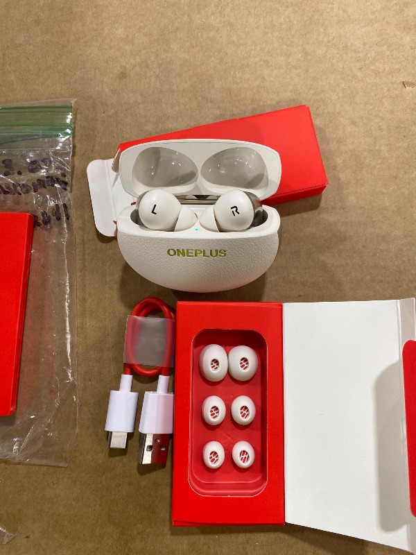 Photo 1 of OnePlus Buds Pro 3, Wireless Bluetooth Earbuds, Noise Canceling Earbuds, Deep Bass, Immersive Sound, Up to 44 Hour Playtime with Charging case, Lunar Radiance