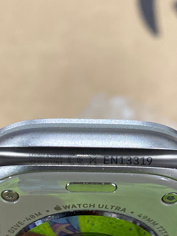 Photo 1 of Apple Watch Ultra 2 [GPS + Cellular, 49mm] - Titanium Case With White Ocean Band, One Size (Renewed)