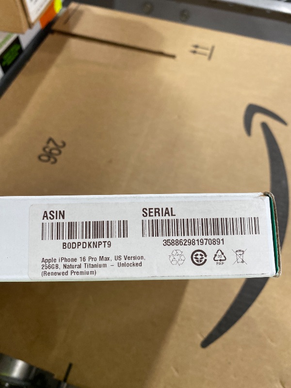 Photo 1 of Apple iPhone (Renewed Premium) 16 Pro Max, US Version, 256GB, Natural Titanium - Unlocked