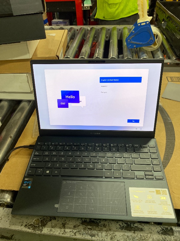 Photo 1 of ASUS ZenBook 13 Ultra-Slim Laptop, 13.3 OLED NanoEdge, Intel Evo Platform i5-1135G7, 8GB LPDDR4X RAM, 256GB SSD, Thunderbolt 4, Wi-Fi 6, Windows 11 Home, AI Noise-Cancellation, Pine Grey, UX325EA-DH51