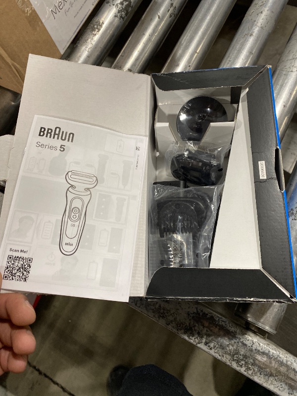 Photo 1 of Braun Electric Shaver for Men, Series 5 5150cs, Wet & Dry Razor, Turbo Shaving Mode, Foil Shaver, with Beard Trimmer, Body Groomer and Charging Stand, Blue