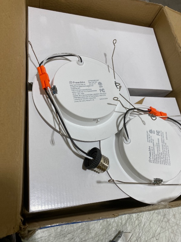 Photo 1 of FREELICHT 24 Pack Retrofit LED Recessed Lighting 6 Inch, Selectable 2700K/3000K/4000K/5000K/6000K, Dimmable Flat LED Can Lights, 10W=110W, 1000LM, IC & Damp Rated, ETL & FCC, White
