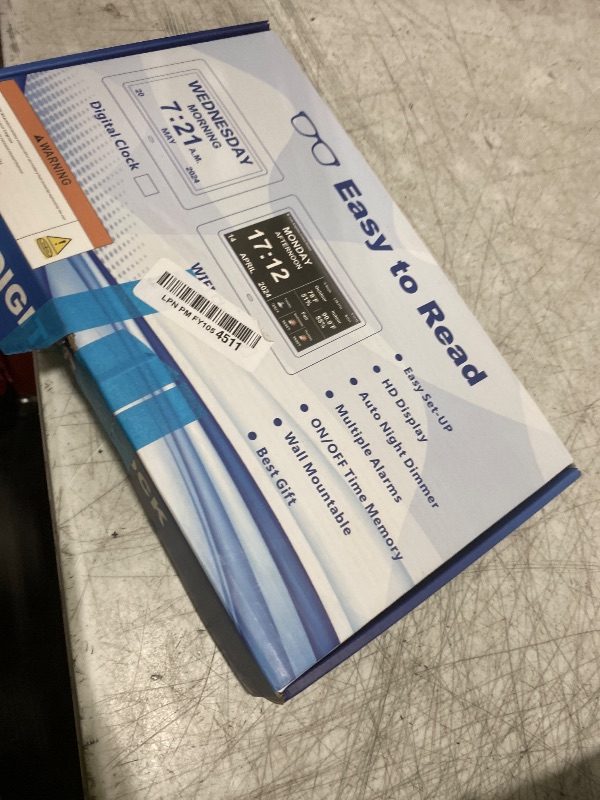 Photo 1 of FEYBYLA 2025 New Digital Clock with Temperature/Humidity & Weather Forecast, Auto Time Sync Large Display, Custom Alarms & Medication Reminders, Ideal for Elderly(Black, 10.1-Inch)