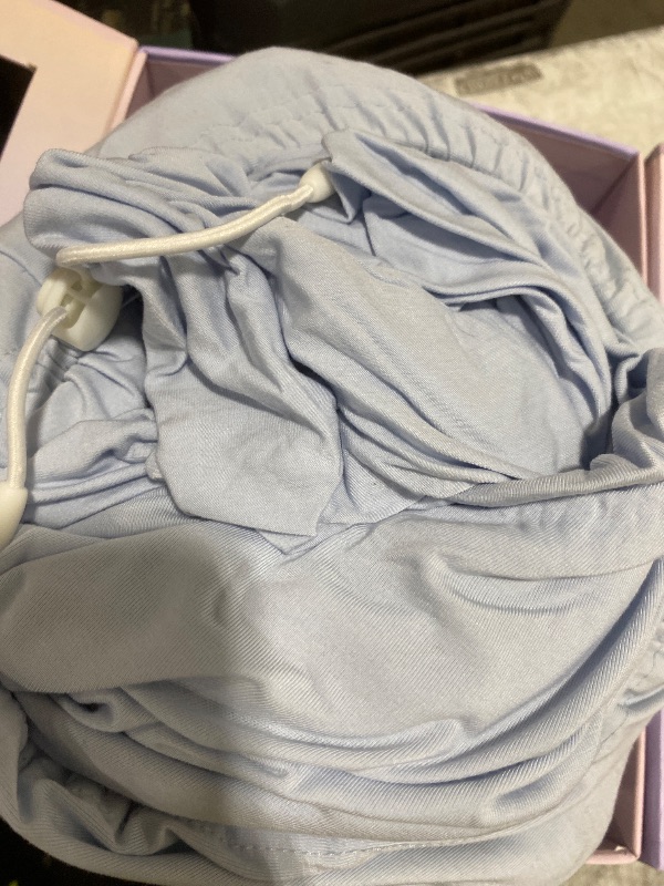 Photo 1 of Purple SoftStretch Sheets, Queen Size, Rayon Blend, Moisture-Wicking, Morning Mist, Fits Other Mattresses, Stretch for Adaptive Support