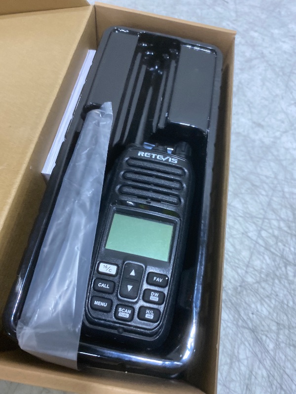 Photo 1 of Retevis RM21 Handheld Marine Radio,IP67 Waterproof Floating Two Way Radio,Noise Cancelling Mic,1800mAh,Backlit LCD Display Maritime Radio,NOAA,International Channels,Boat Radio for Fishing(1 Pack)