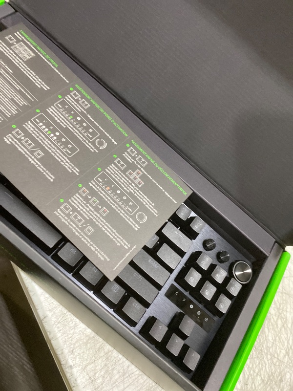 Photo 1 of Razer Huntsman V3 Pro TKL Esports Gaming Keyboard: Analog Optical Switches - Razer Snap Tap - Rapid Trigger - Adjustable Actuation - Media Keys & Dial - Doubleshot PBT Keycaps - Wrist Rest - Black