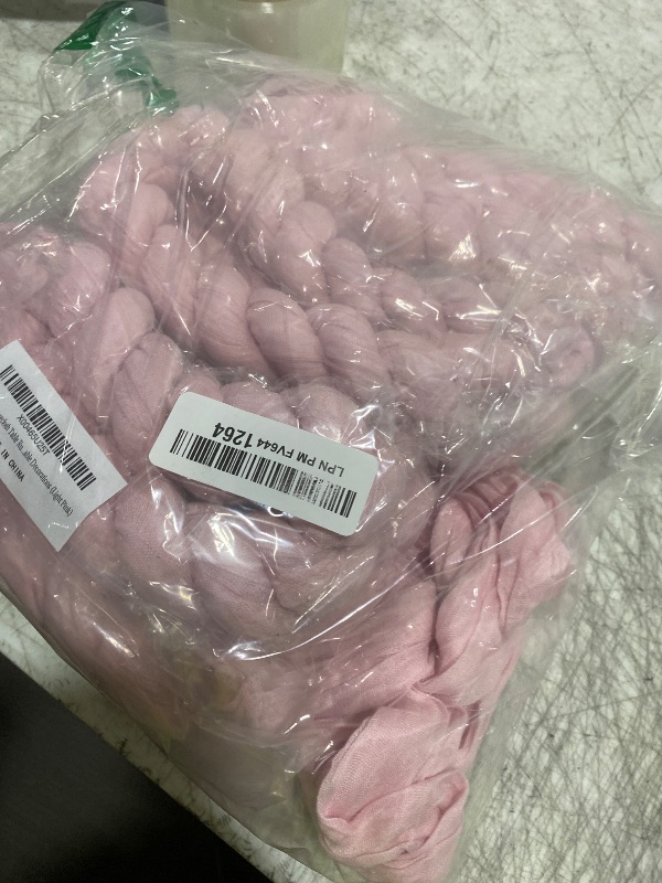 Photo 1 of 10 Pack Light Pink Cheesecloth Table Runner 10FT Boho Gauze Fabric Table Runner Vintage Rustic Sheer Runners for Wedding Party Bridal Baby Shower Long Table Decorations