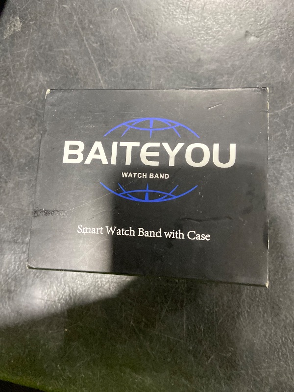 Photo 1 of BAITEYOU Stainless Steel Watch Band with Case Compatible with Apple Watch band Ultra 3 2 1 49mm, Rugged Strap with Metal Protective Bumper Cover for iWatch Bands Men (Titanium Color)