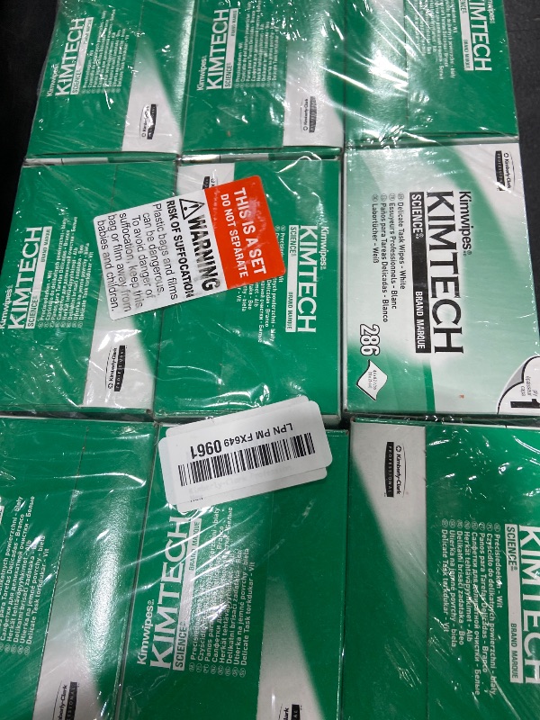 Photo 1 of Kimberly-Clark Professional QLZSTWUH Kimtech Science KimWipes Delicate Task Wipers, 4.4 x 8.4 in. 1-ply, 9 Box of 280