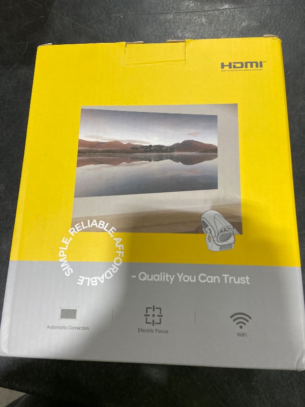 Photo 1 of ?Electric Focus?Projector with WiFi 6 and Bluetooth 5.0, Mini Portable Native 720P with 4K Support, Smart Proyector Built in Apps, Auto Vertical Keystone, Home Movie Projectors for Outdoor