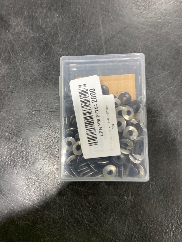 Photo 1 of 100 PCs #8 EPDM Bonded Sealing Washers, 304 Stainless Steel Backed Rubber Washers for Screws
