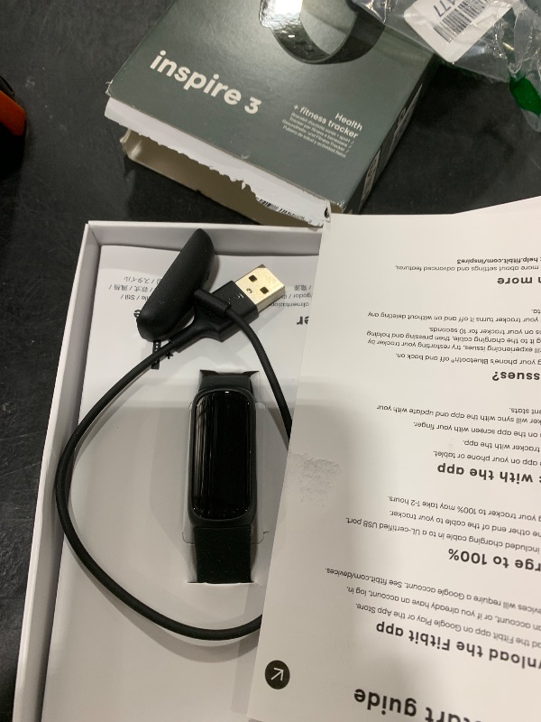 Photo 1 of Fitbit Inspire 3 Health &-Fitness-Tracker with Stress Management, Workout Intensity, Sleep Tracking, 24/7 Heart Rate and more, Midnight Zen/Black One Size (S & L Bands Included)