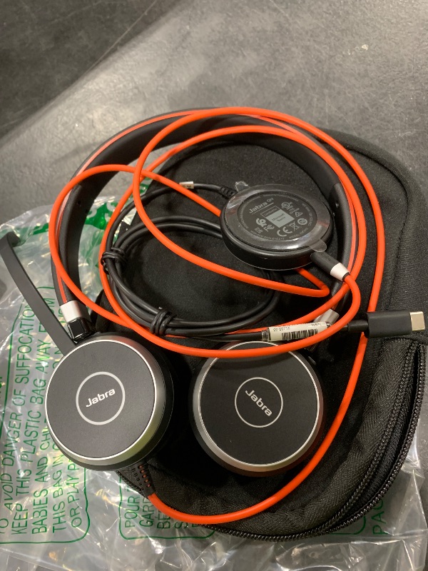Photo 1 of Jabra Evolve 65 MS Wireless Headset, Stereo – Includes Link 370 USB Adapter – Bluetooth Headset with Industry-Leading Wireless Performance, Advanced Noise-Cancelling Microphone, All Day Battery