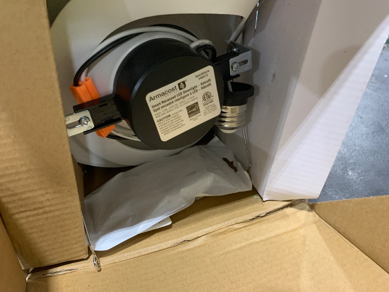 Photo 1 of Armacost Lighting Retrofit Trim Smart Recessed RGB+WW LED Downlights for Remodel – 4 Pack